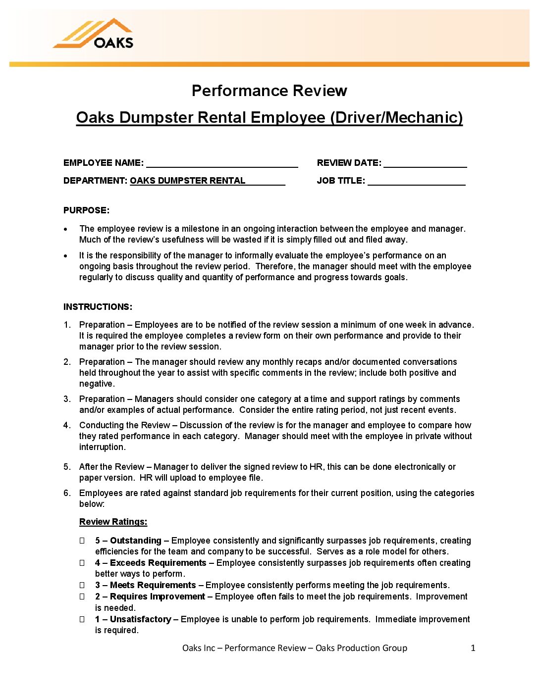 Oaks Dumpster Rental Review