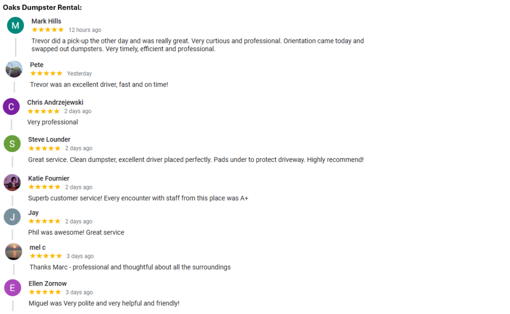 Collection of positive reviews for ultrasound services