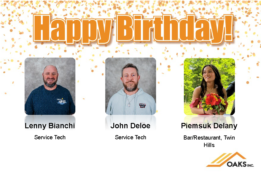 Three colleagues celebrating their birthday