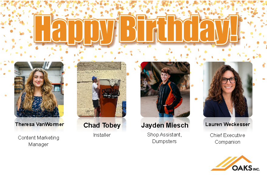 OAKS Inc team members Theresa VanWoerkom, Chad Tobey, Jayden Miesch, Lauren Weezenaar