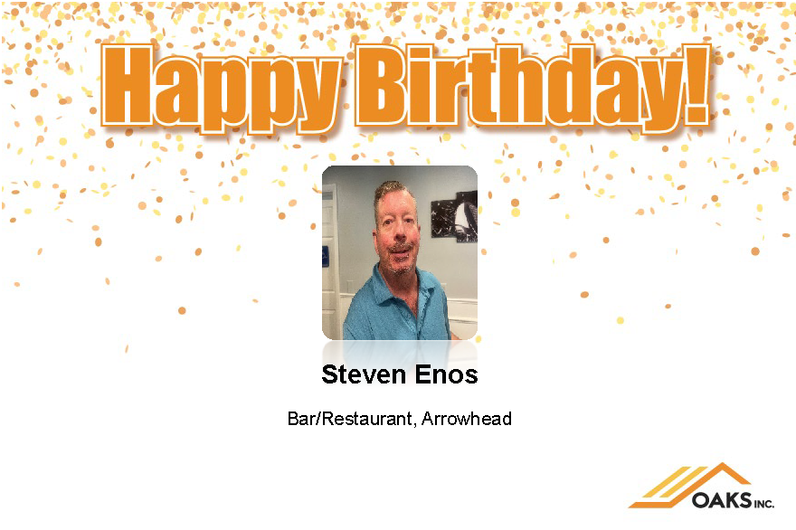 Steven Enos Bar/Restaurant Arrowhead birthday